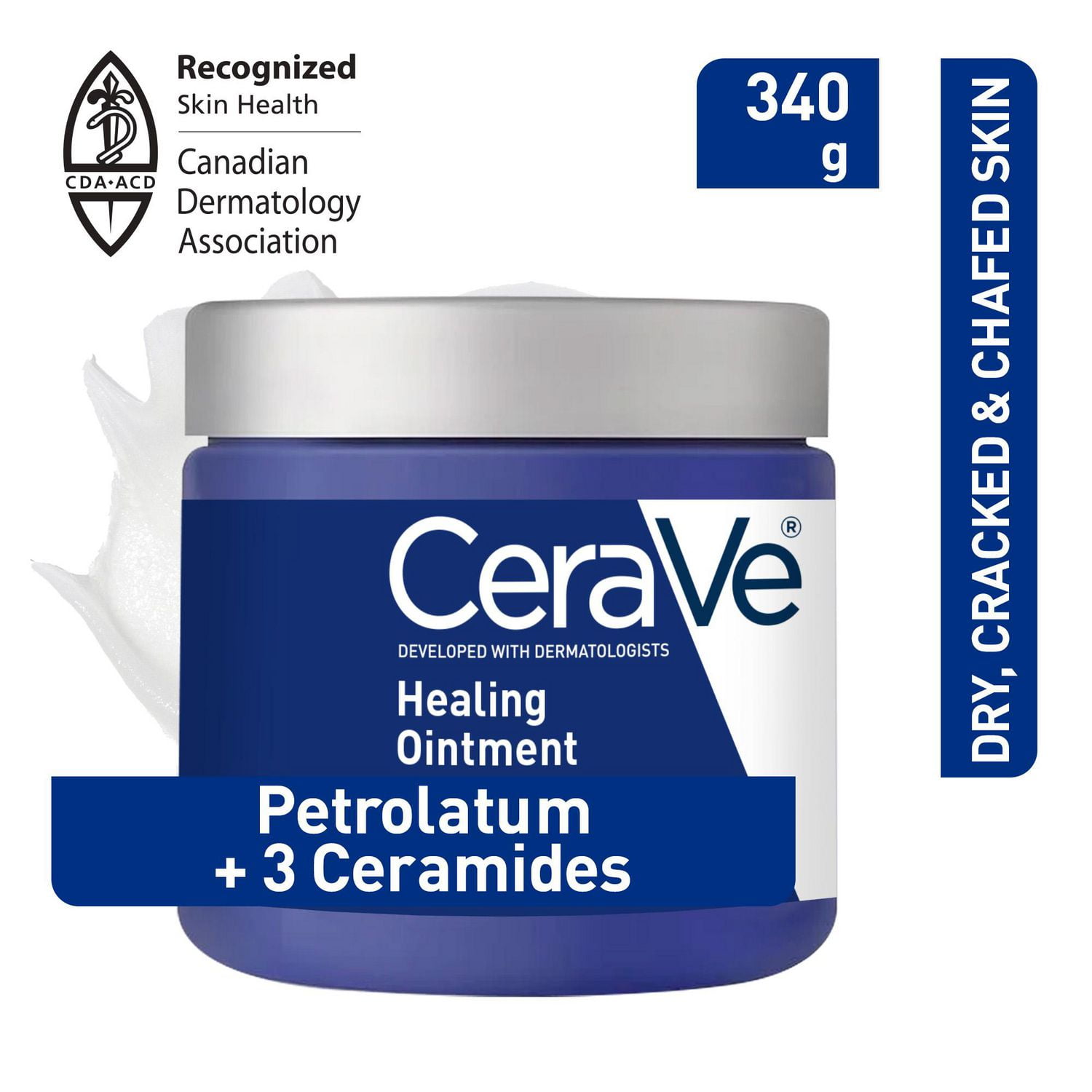 CeraVe Healing Ointment, Skin Protectant for Dry Cracked Skin with