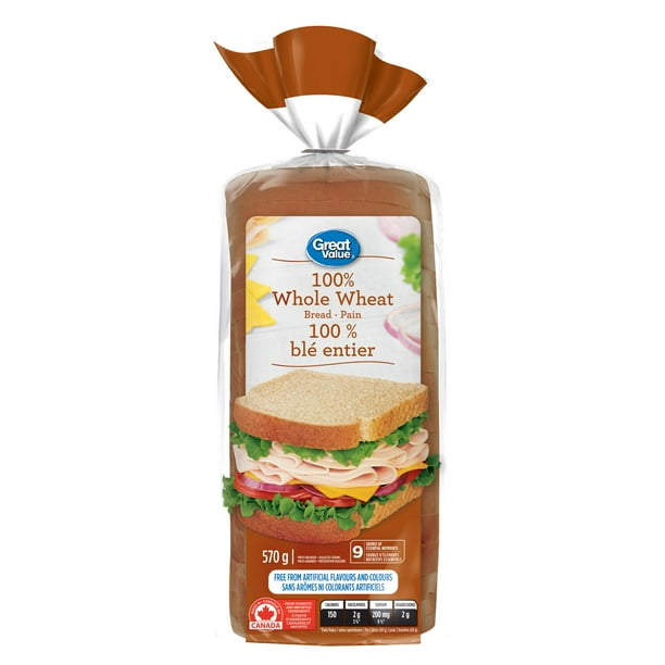Great Value 100 Whole Wheat Bread Walmart.ca