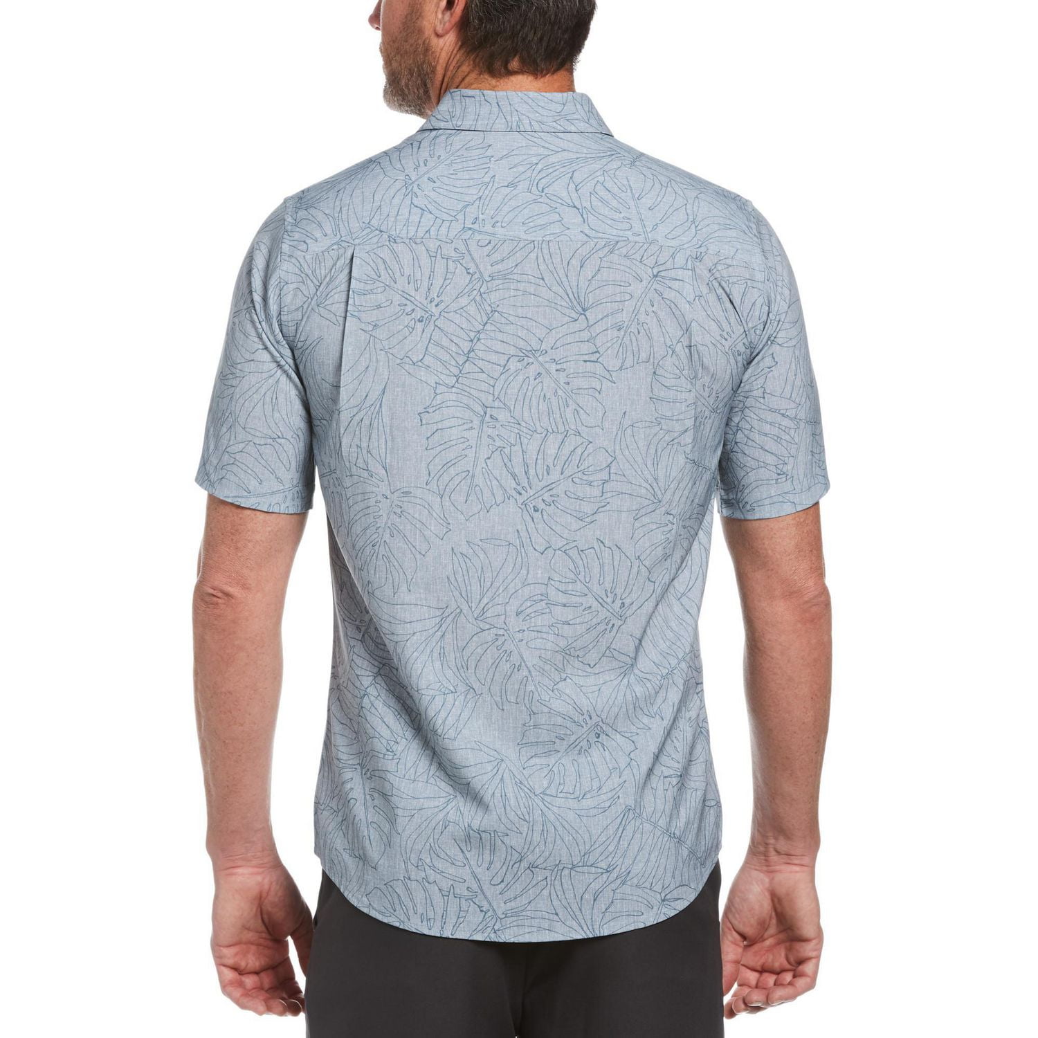 Men's Short Sleeve Tropical Printed Woven Shirt