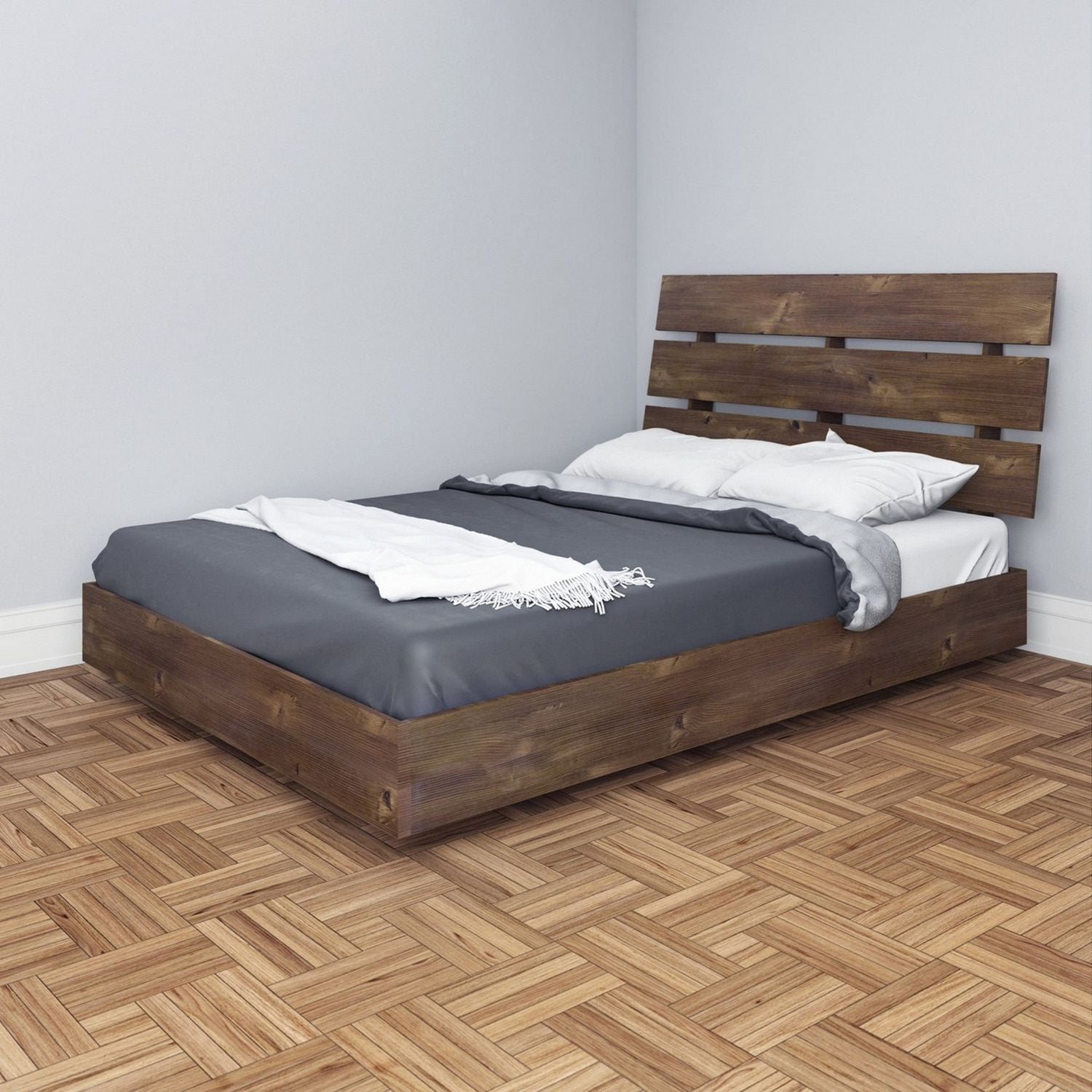 Nexera Nocce Full Size Slat Truffle Headboard And Platform Bed Nexera Nocce Full Size Slat Truffle Headboard And Platform Bed Canada