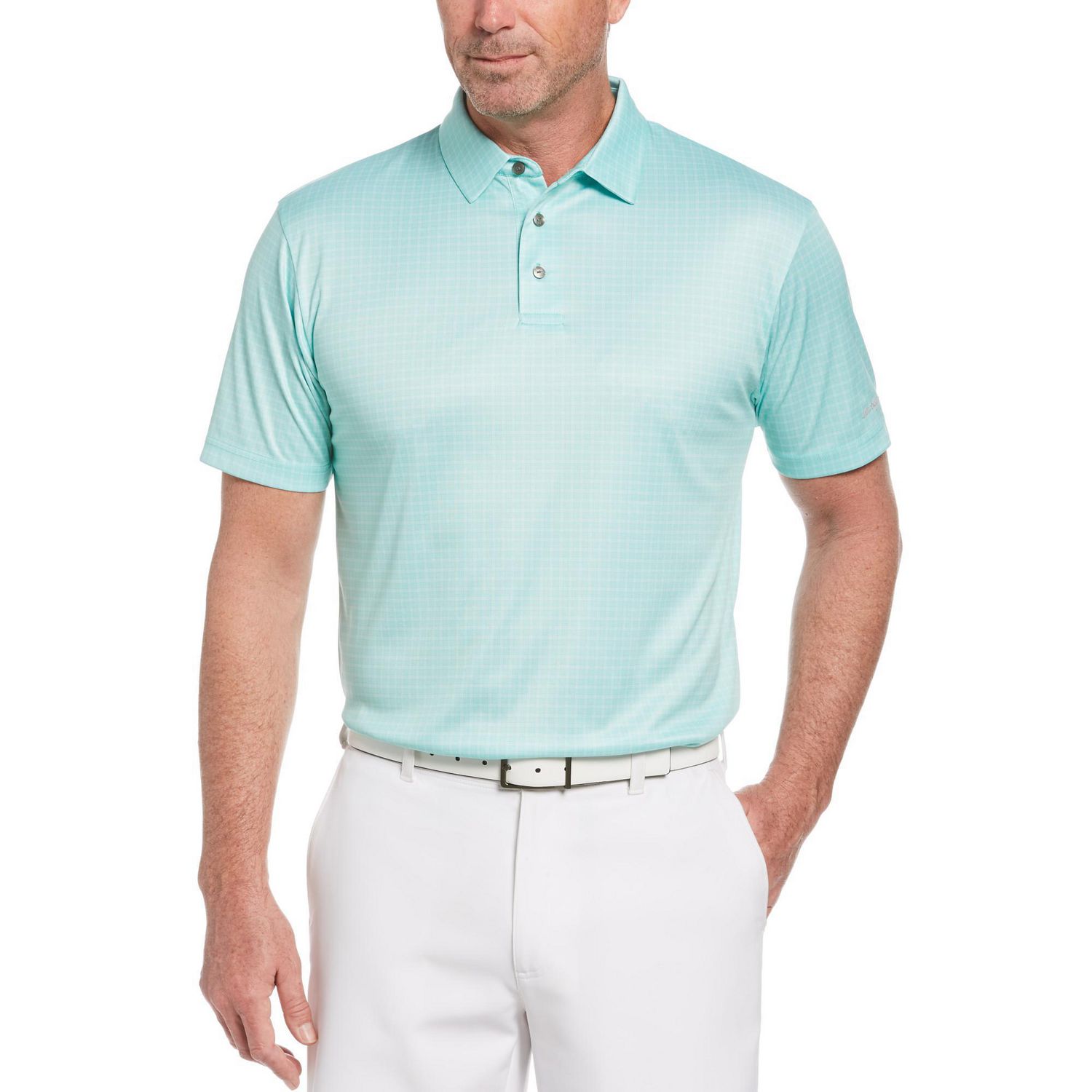 Men's Performance Short Sleeve Plaid Golf Polo Shirt | Walmart Canada