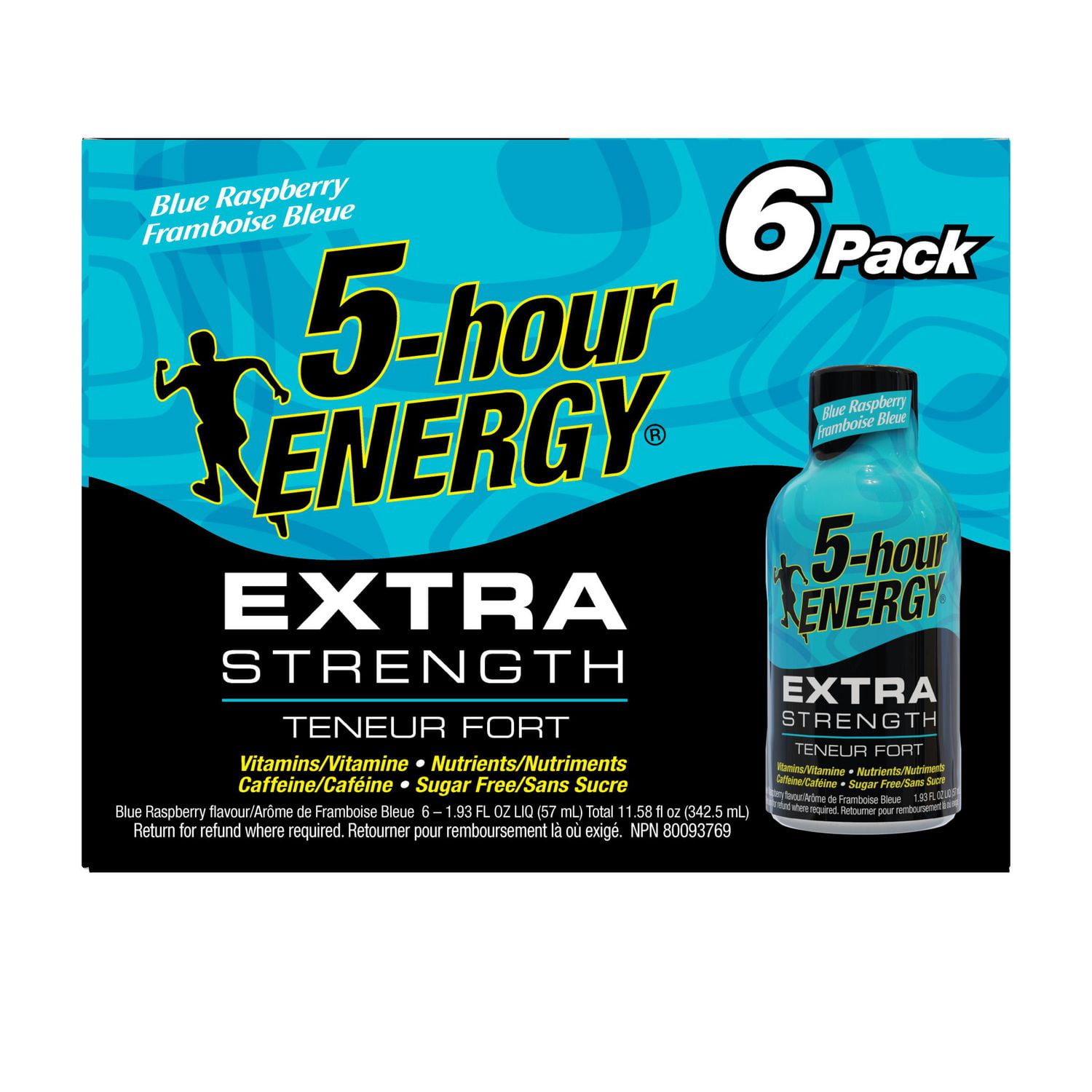 5 Hour Energy Extra Strength Blue Raspberry 6Pk