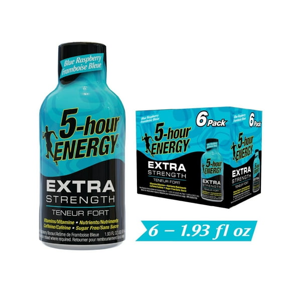 5 Hour Energy Extra Strength Blue Raspberry 6Pk