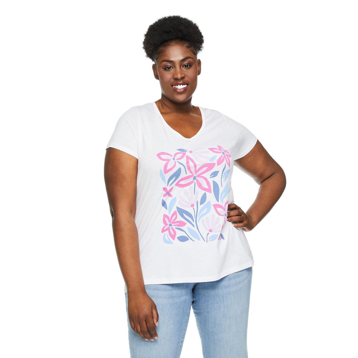 T-shirt avec encolure en V George Plus pour femmes