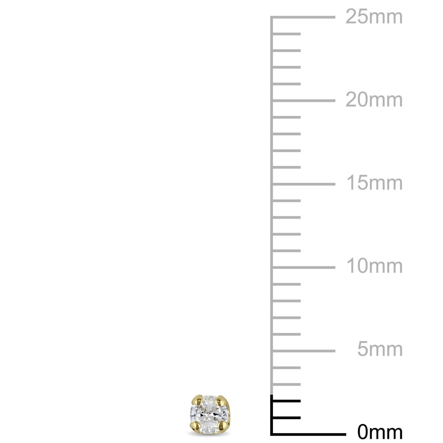 Miabella 1/10 Carat T.W. Diamond 14K Yellow Gold Solitaire Stud Earrings