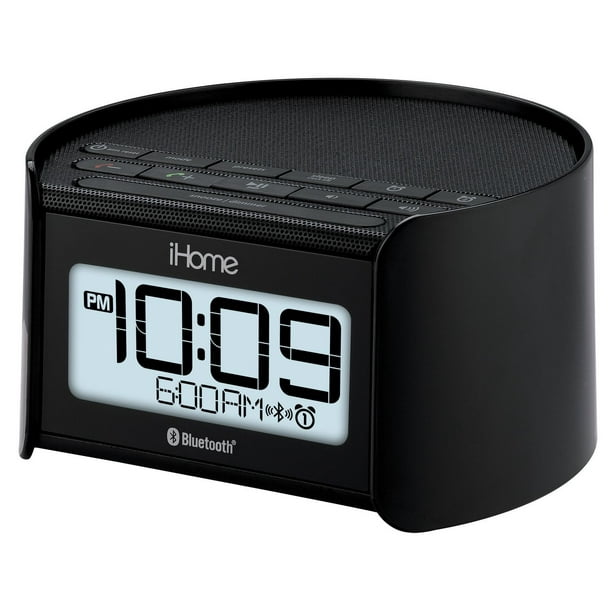 Radio-réveil de chevet Bluetooth à double alarme d'iHome avec système mains libres - iBT230