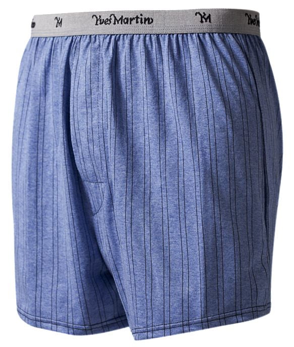 Caleçons boxers rayés Yves Martin pour hommes