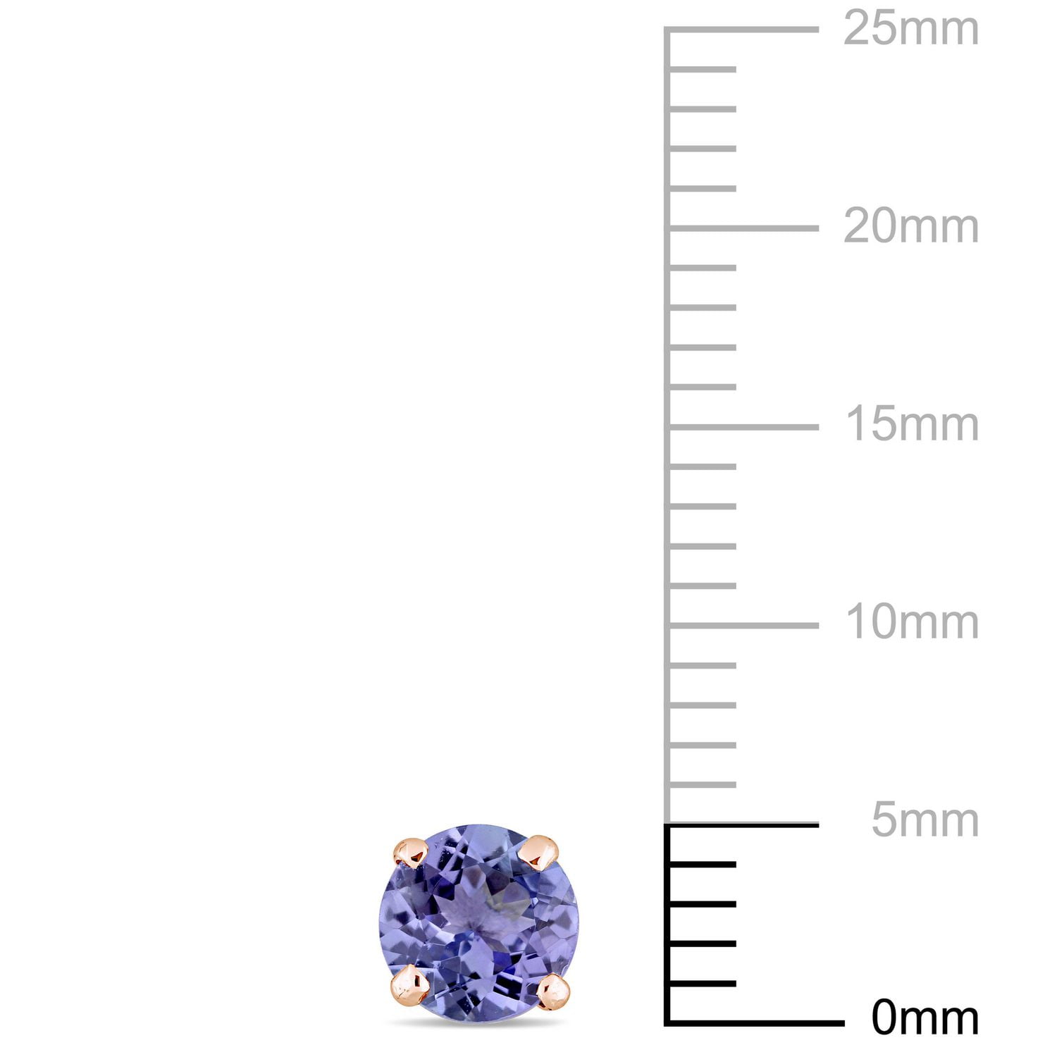 Clous d'oreille Tangelo avec tanzanites 1-1/10 CT PBT en or rosé 14K