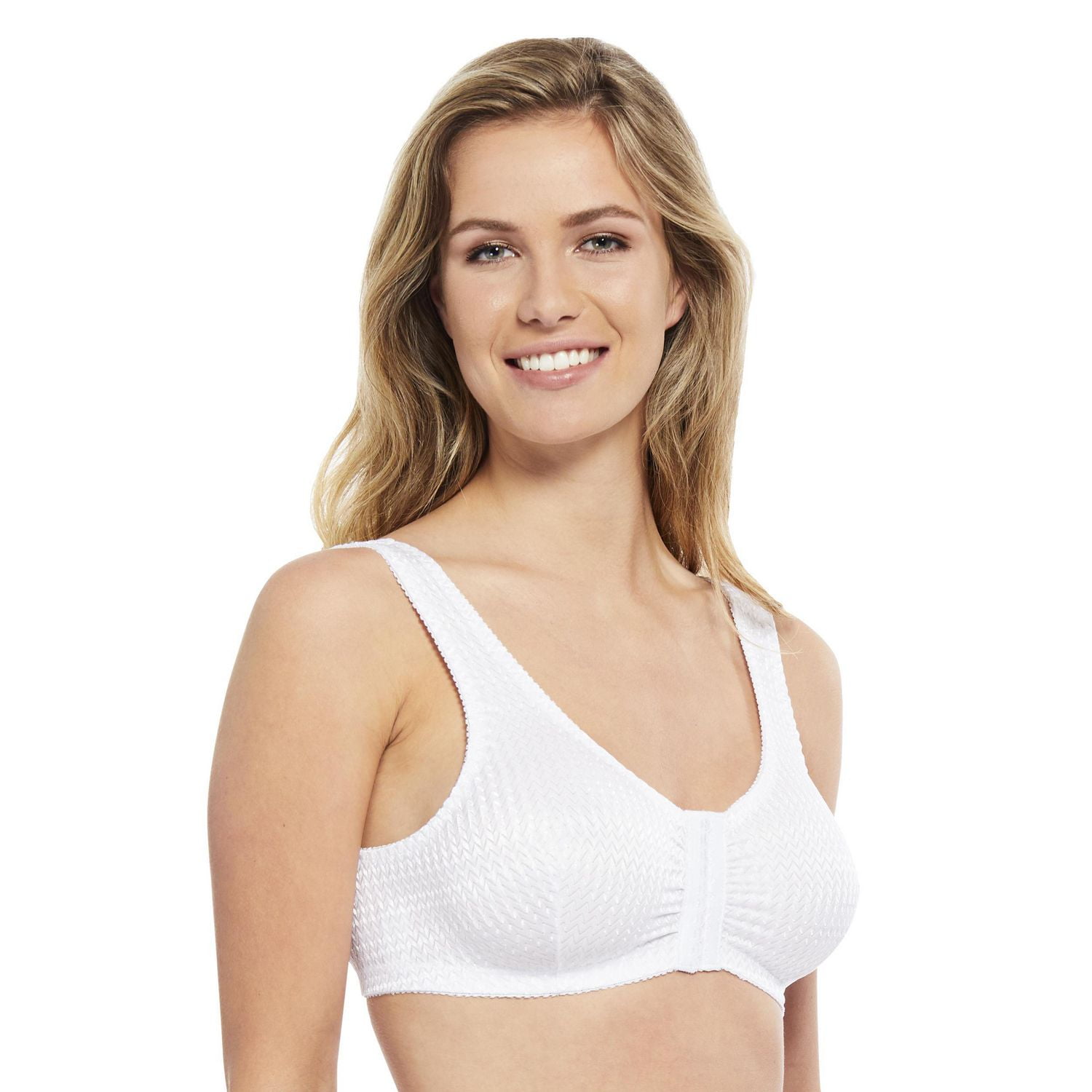 Soutien-Gorge Sans-Fil Liberté Totale Carole Martin Fermeture à Agrafes Sur Le Devant Avec Bonnets Extensibles - Style 7218