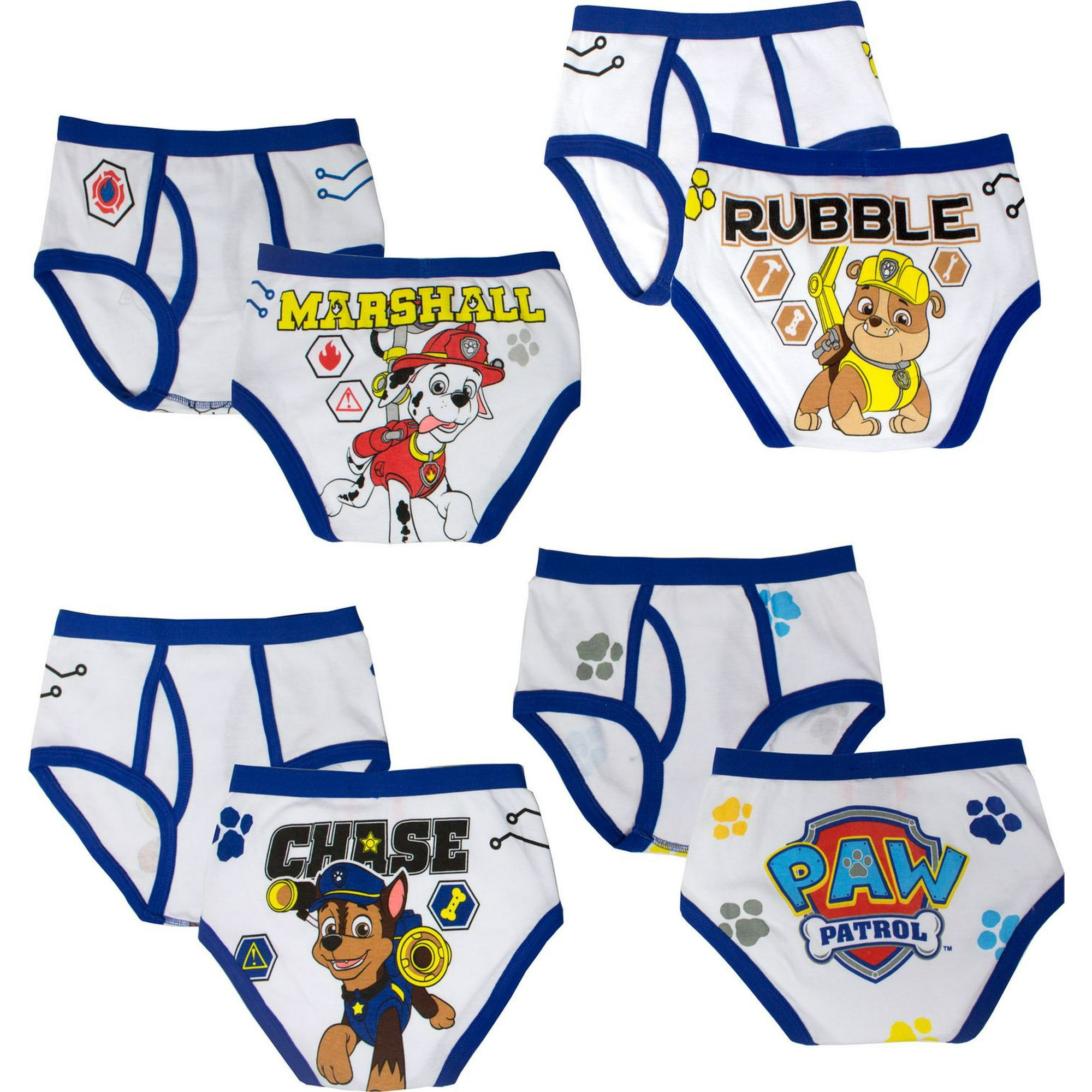 PAW PATROL Boys 100% Combed Cotton Toddler 7 Or 10-pk Briefs