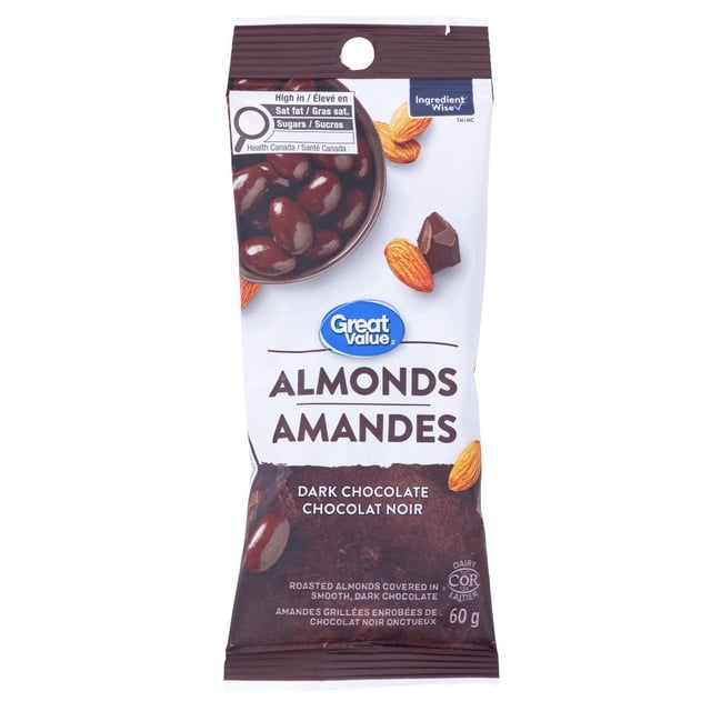 Amandes enrobées de chocolat noir Great Value