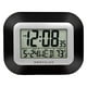 Westclox Classic Horloge murale LCD numérique noire avec date, jour et température Horloge Murale Numérique LCD Noire – image 1 sur 6