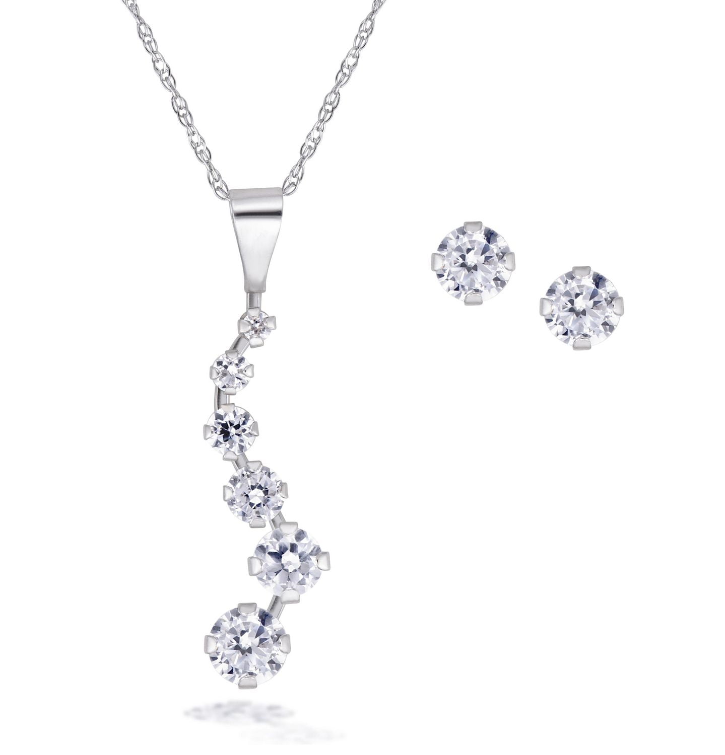 Necklace and earring sale sets white gold