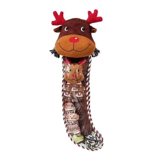 Vibrant Life 8 Piece Large Dog Toy Stocking, Brown, 8 Pieces, 8 Pieces
