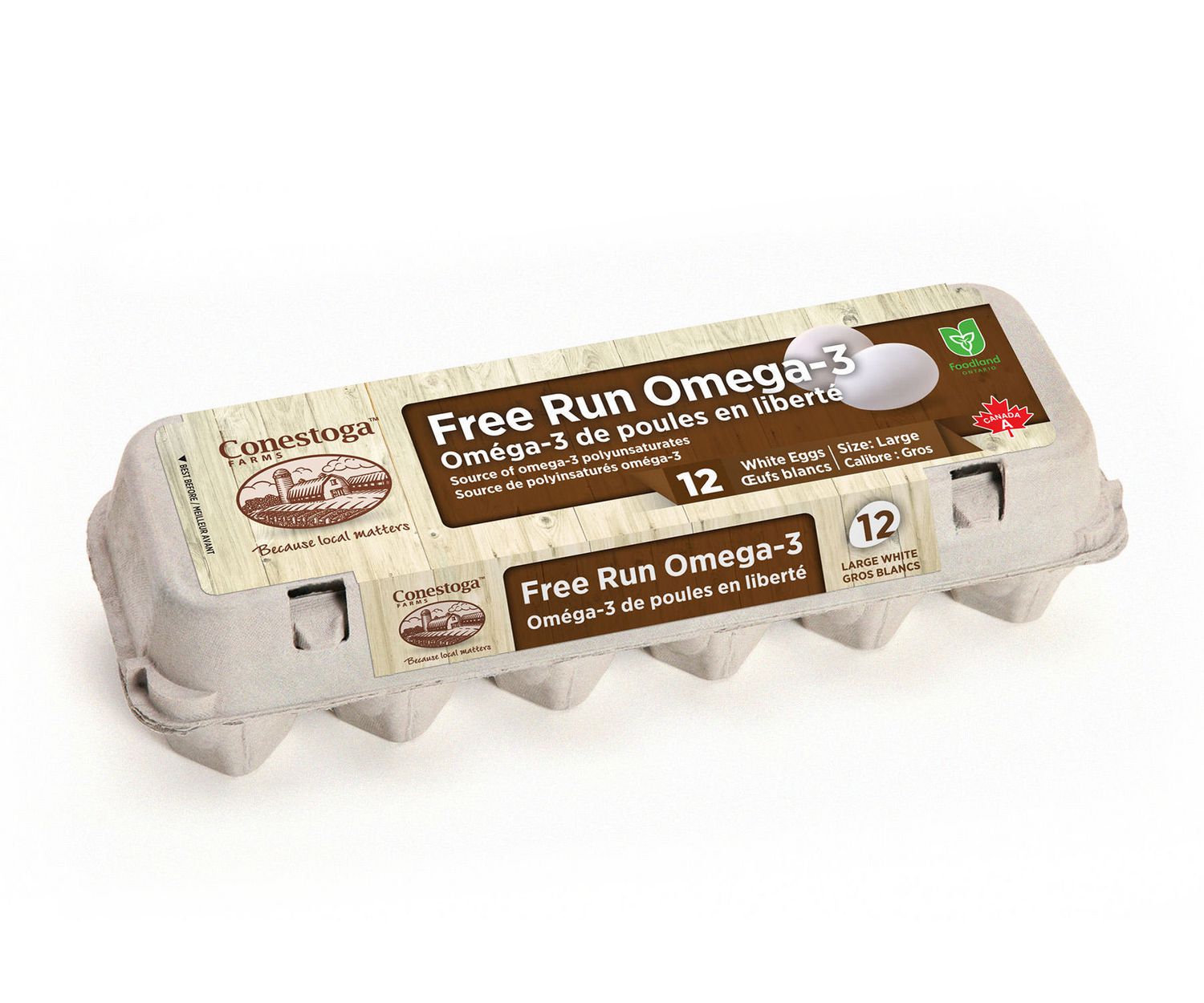 Conestoga Farms Free Run Omega3 Large White Eggs Walmart Canada