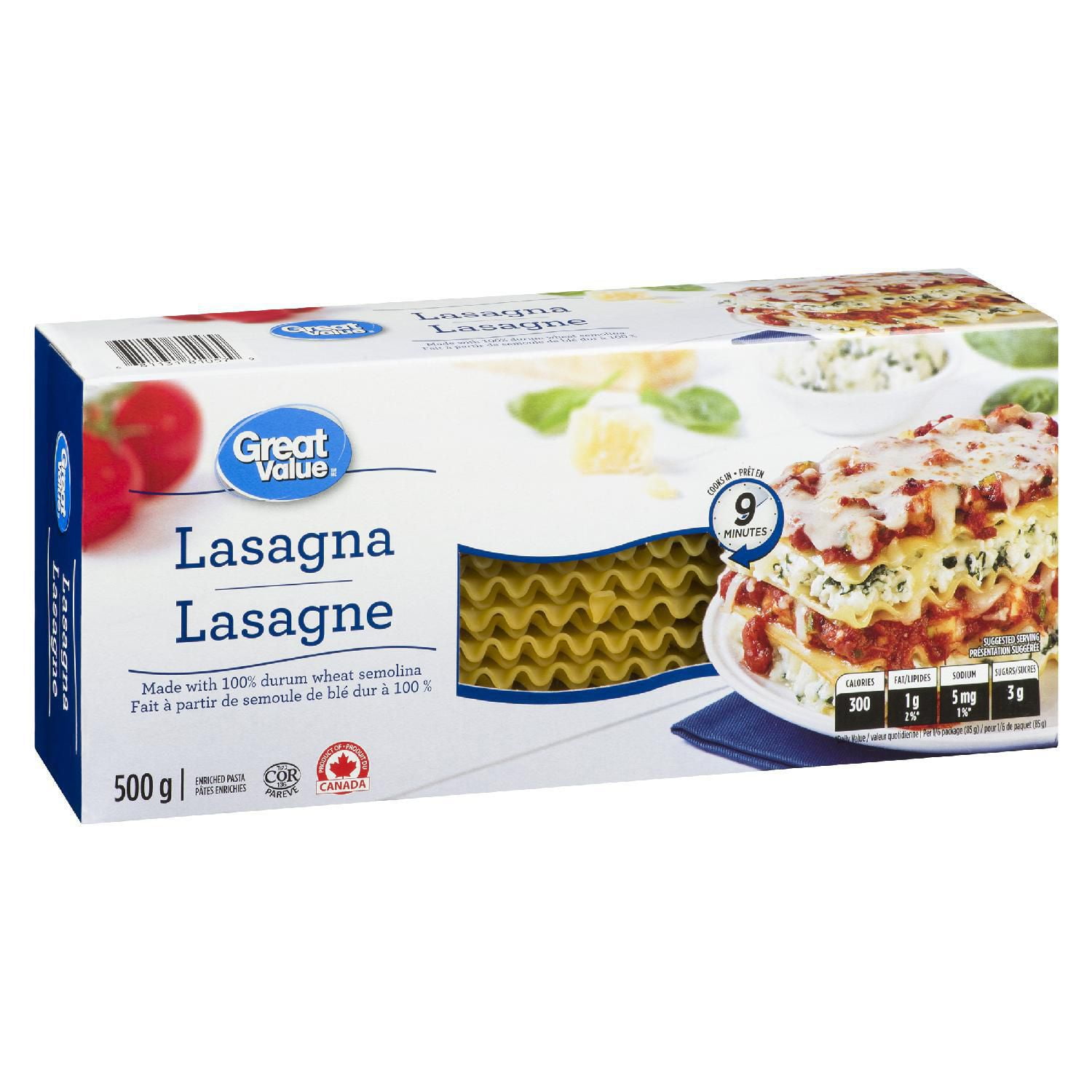 Great Value Lasagna Pasta Walmart Canada