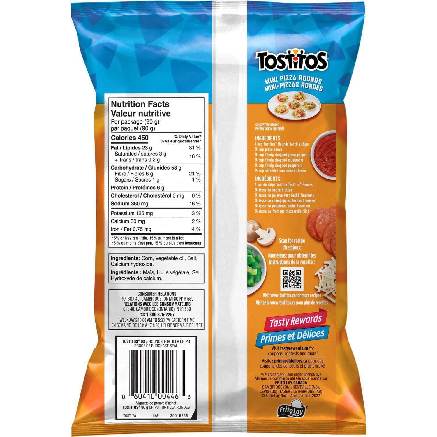 Tostitos Rounds Tortilla Chips, 90g