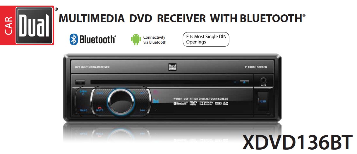 Dual Electronics XDVD136BT Multimedia Retractable & Detachable 7