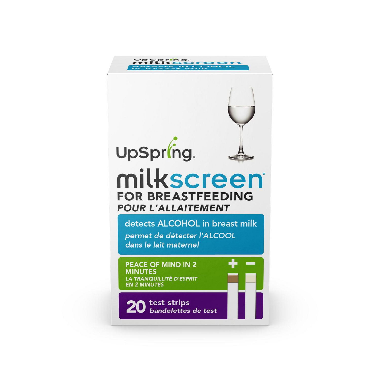 UpSpring Milkscreen, for Breastfeeding, Detects Alcohol in Breast Milk,  20ct 