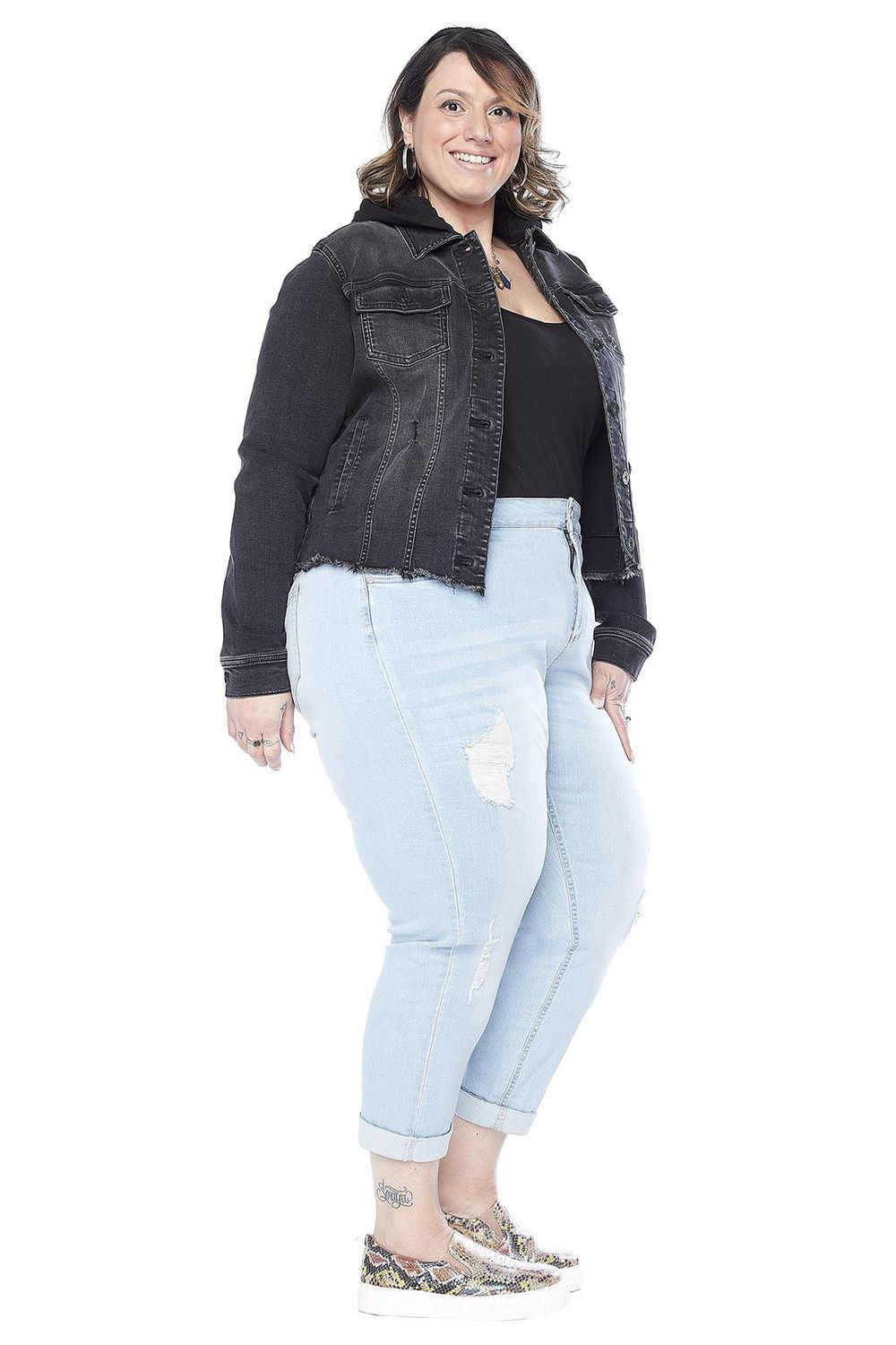 Frankie & Stella ™ femme's Plus Hooded Jacket - Noir