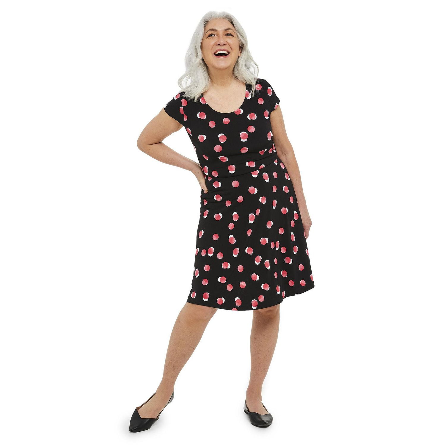 Robe imprimée ajustée et évasée Penmans pour femmes