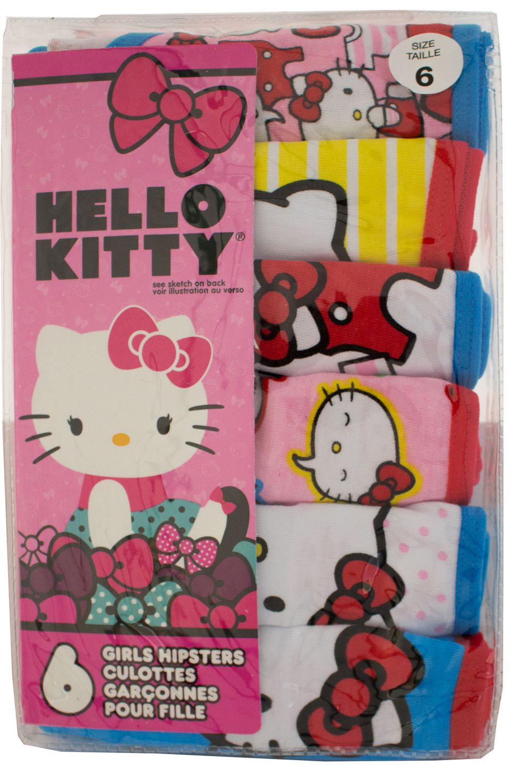 San Rio Girls Hello Kitty Six Pack Hipster 