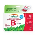 Jamieson Vitamin B12 (Methylcobalamin) 1,000 mg Fast Dissolving Strips