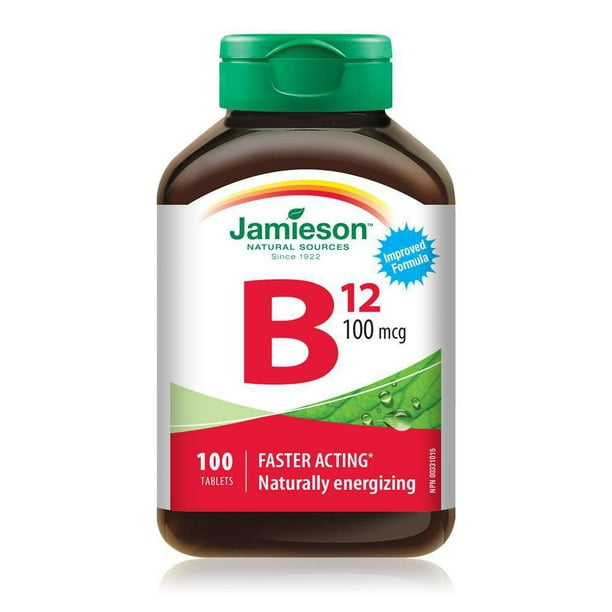 Jamieson Vitamine B12 100 mcg (Méthylcobalamine) 100 comprimés