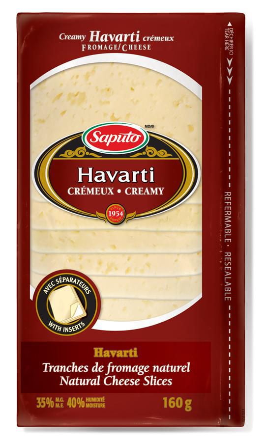 Saputo Havarti Creamy 35M.F Natural Cheese Slices Walmart Canada