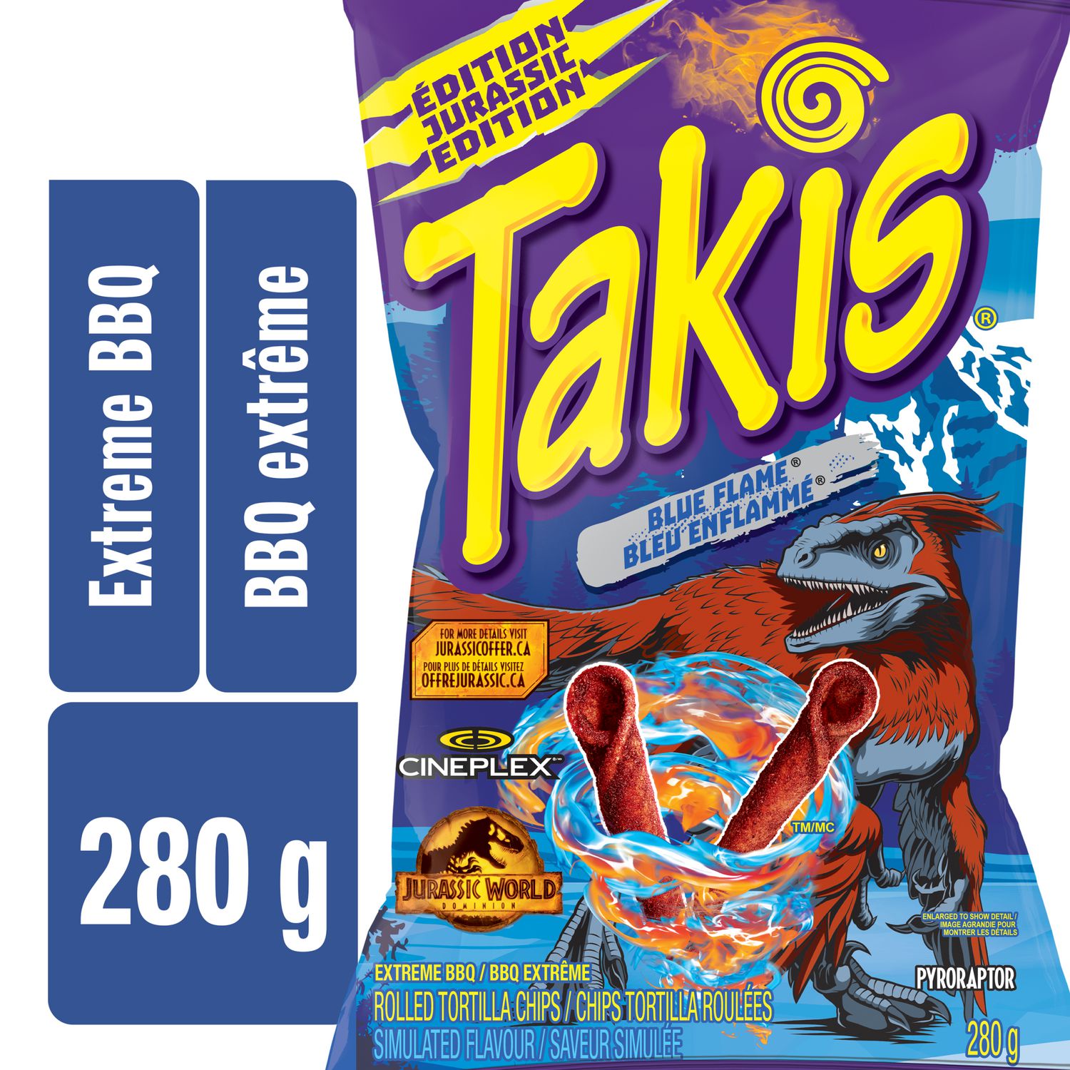 Turn your tongue blue with TAKIS® Blue Flame Extreme BBQ Rolled Tortilla Ch...
