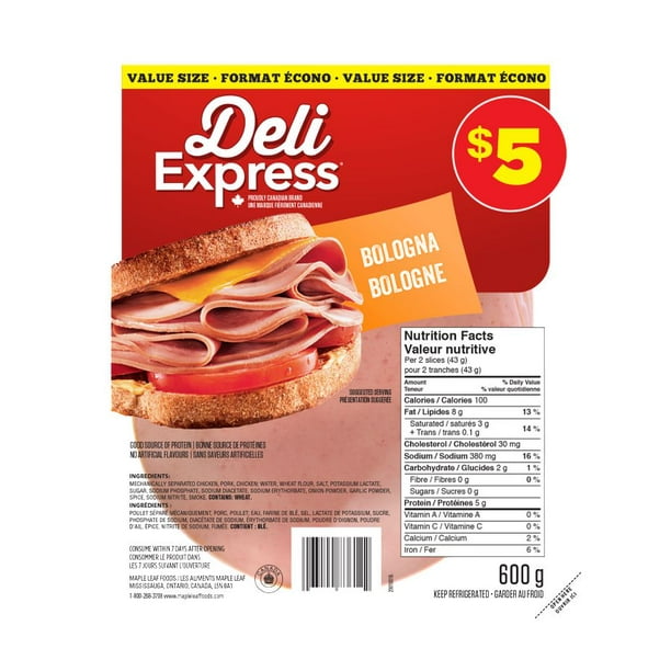 Maple Leaf Deli Express Bologna Value Size Walmart.ca