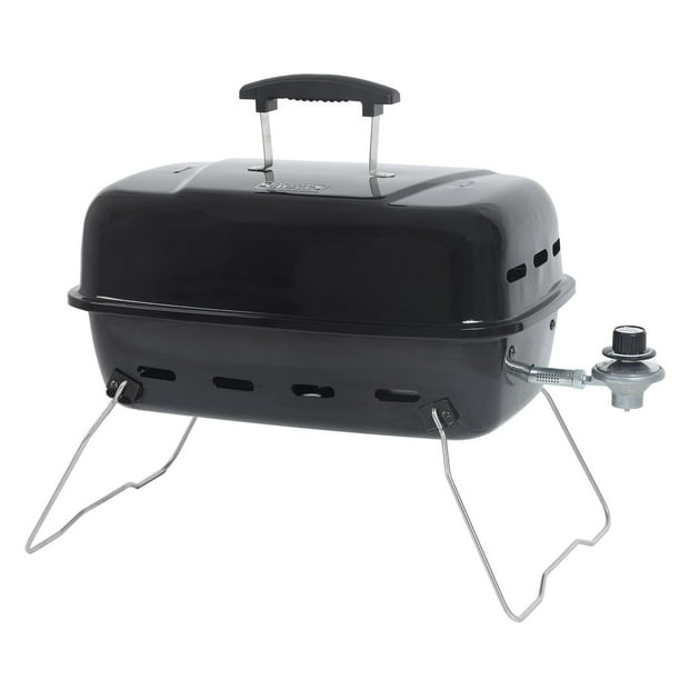 Backyard Grill 17.5” 10,000 BTU Portable Table Top Gas Grill, Black ...