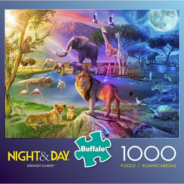 Buffalo Games - Le puzzle Night & Day - Serengeti Sunrise - en 1000 pièces