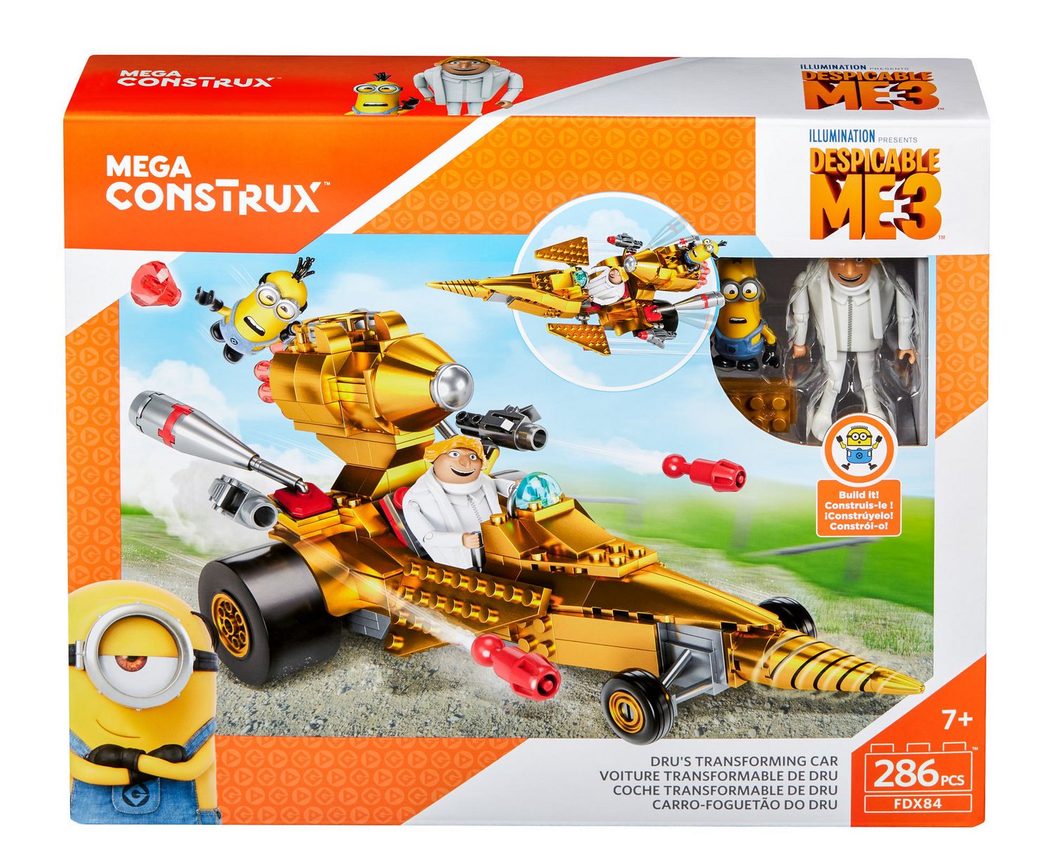 Mega Construx Despicable Me 3 Dru's Transforming Car Building Set