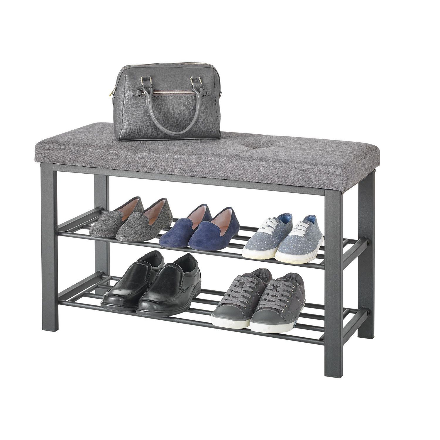 Neatfreak Fabric Upholstered Shoe Storage Bench Walmart Canada