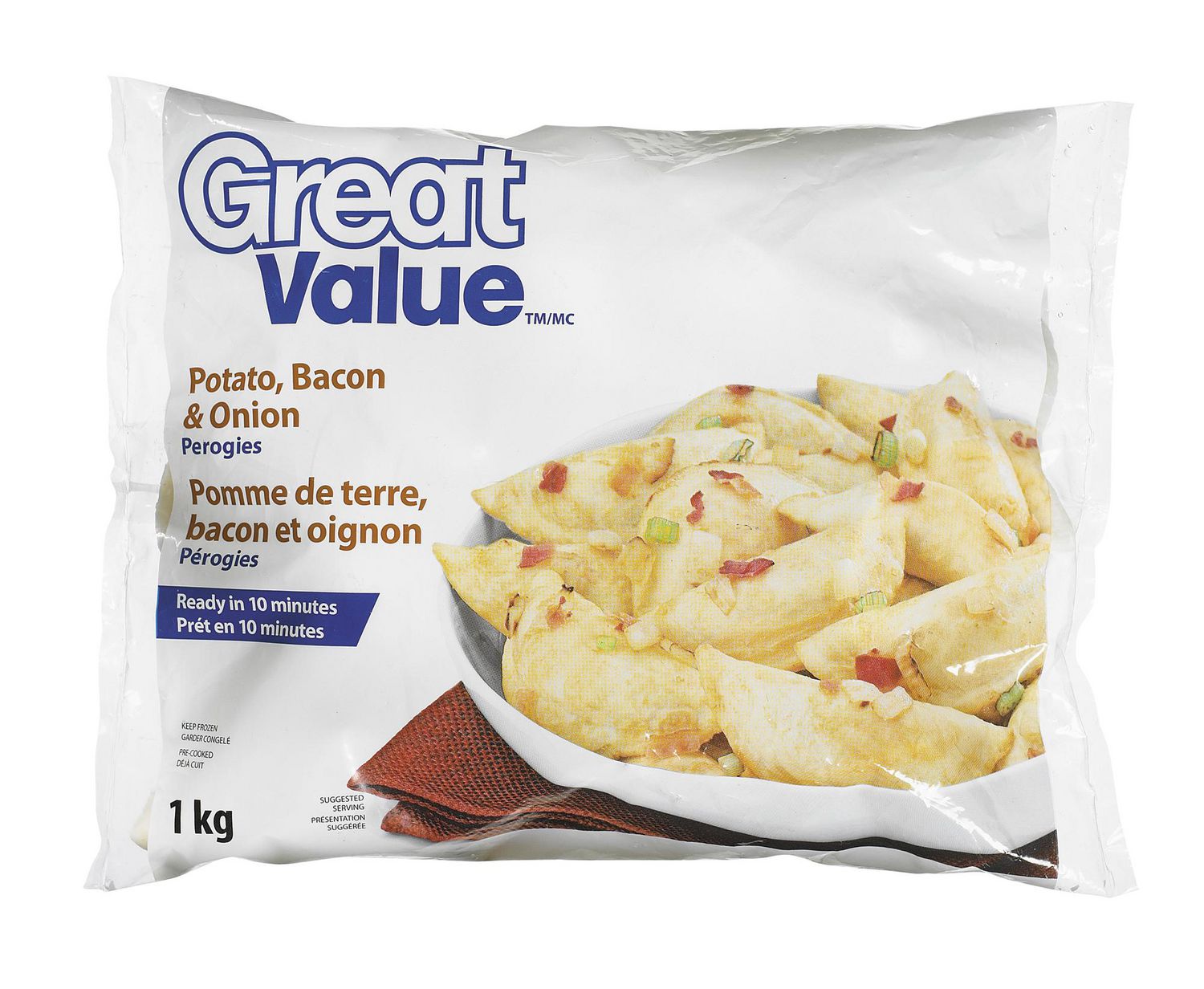 Great Value Potato-Bacon & Onion Perogies, 1 Kg | Walmart Canada