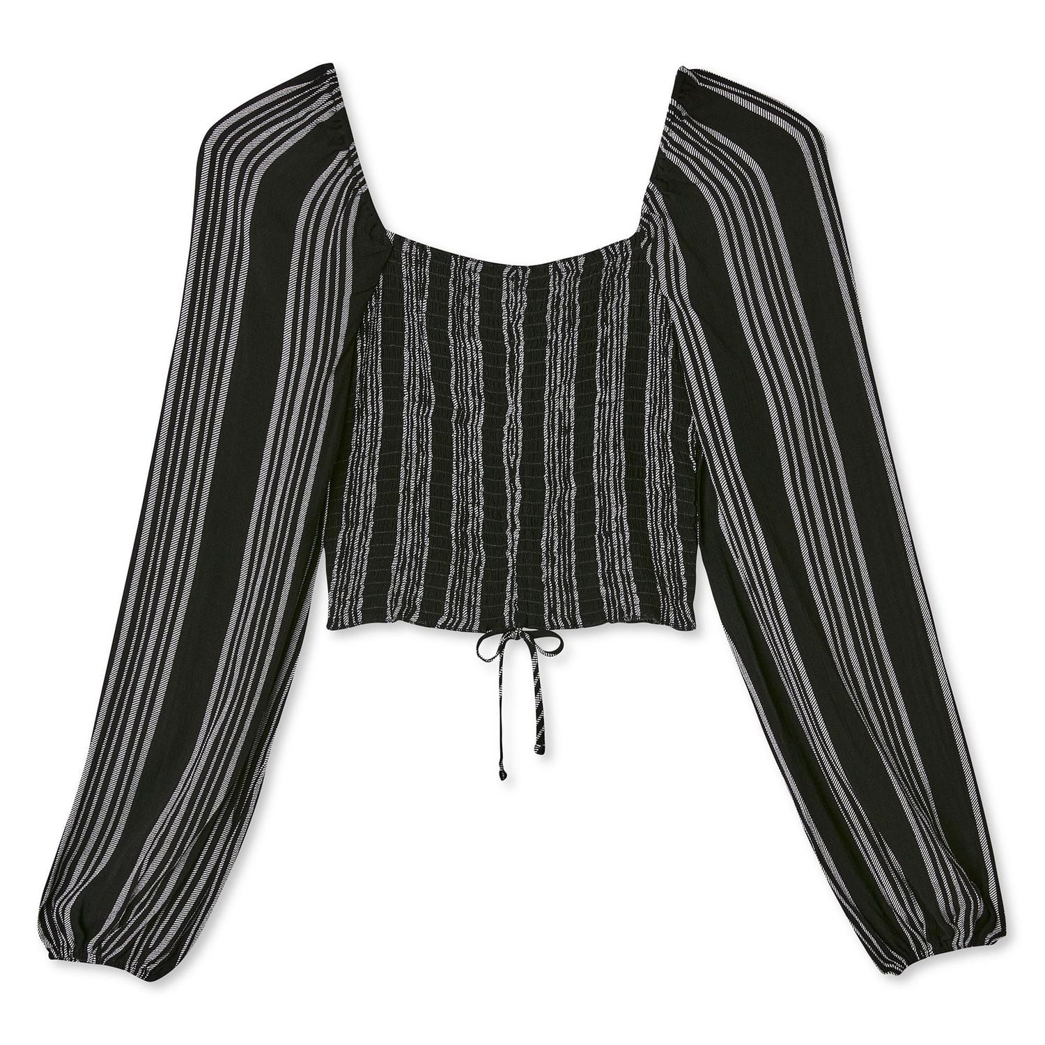 Haut avec smocks et manches de style poète No Boundaries pour femmes