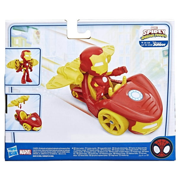 Figurine Spidey de 10 cm avec véhicule Arachno-bolide convertible