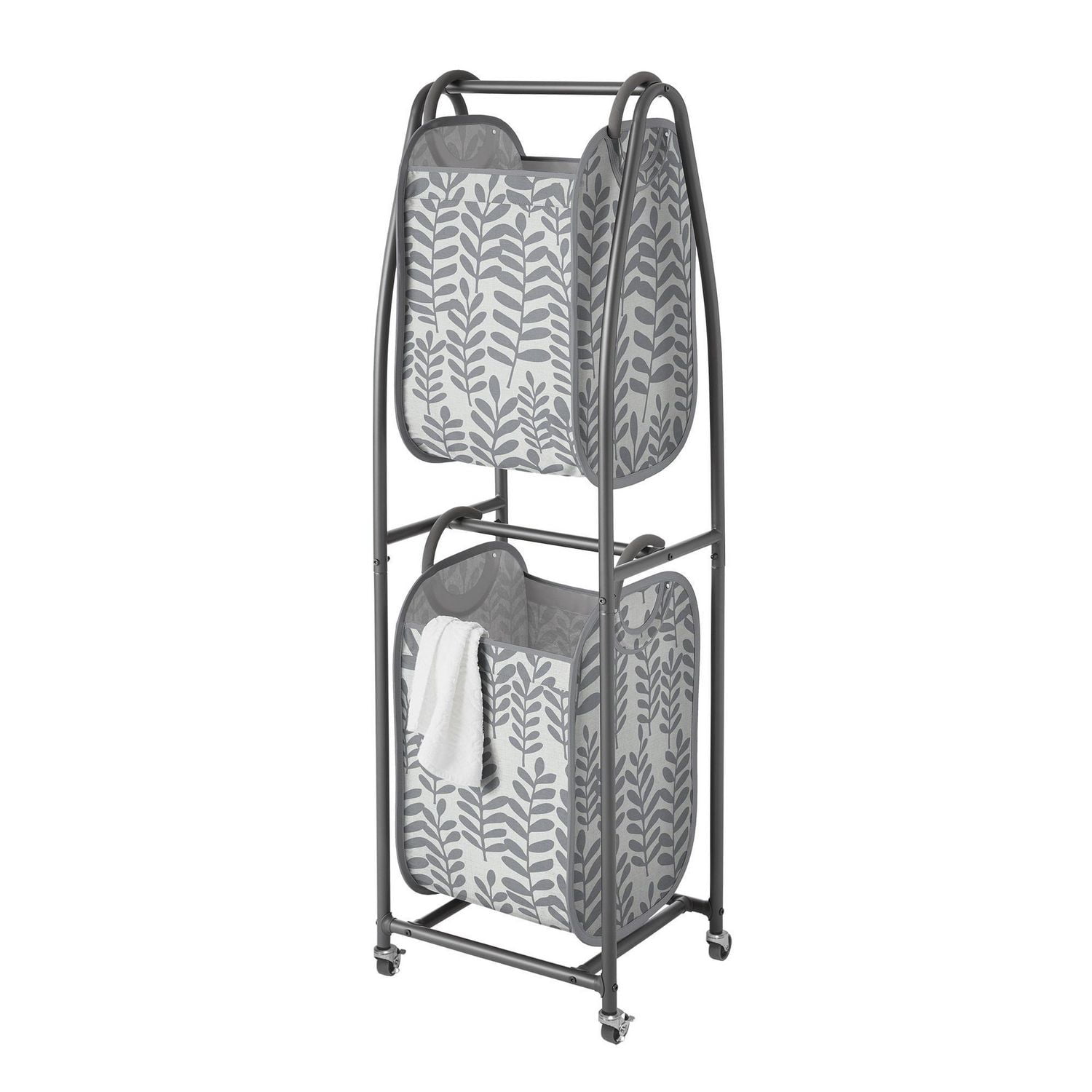 neatfreak! 2Tier Rolling Vertical Laundry Sorter with HamperTotes and
