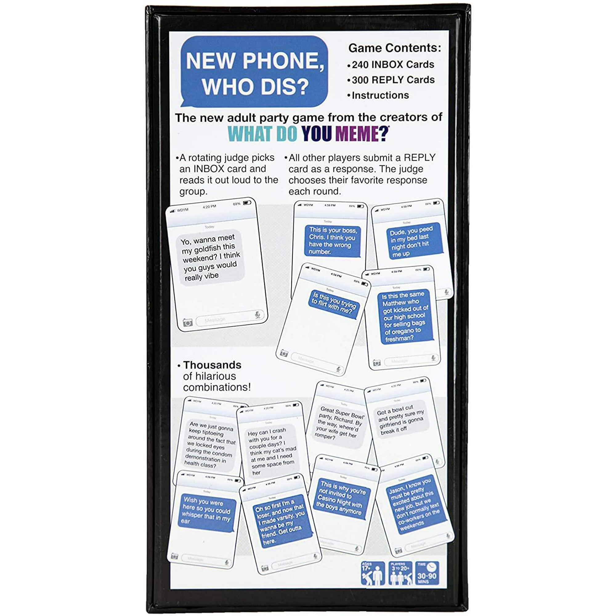 New Phone, Who Dis? Adult Party Game, Hilarious Text Message Game -  Walmart.ca