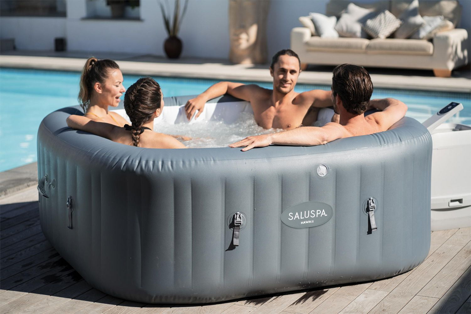 SaluSpa Hawaii pour 4-6 Personnes 77 x 28"  avec système de massage à bulles apaisant