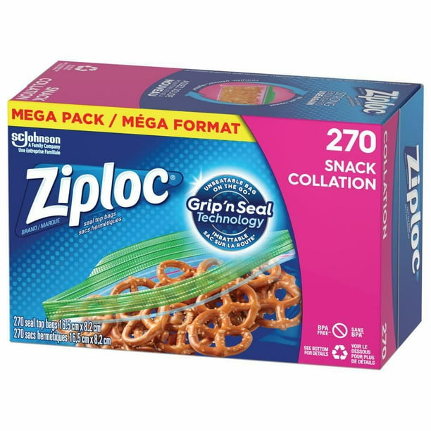 Ziploc®, Moyens sacs d'emballages, Marque Ziploc®