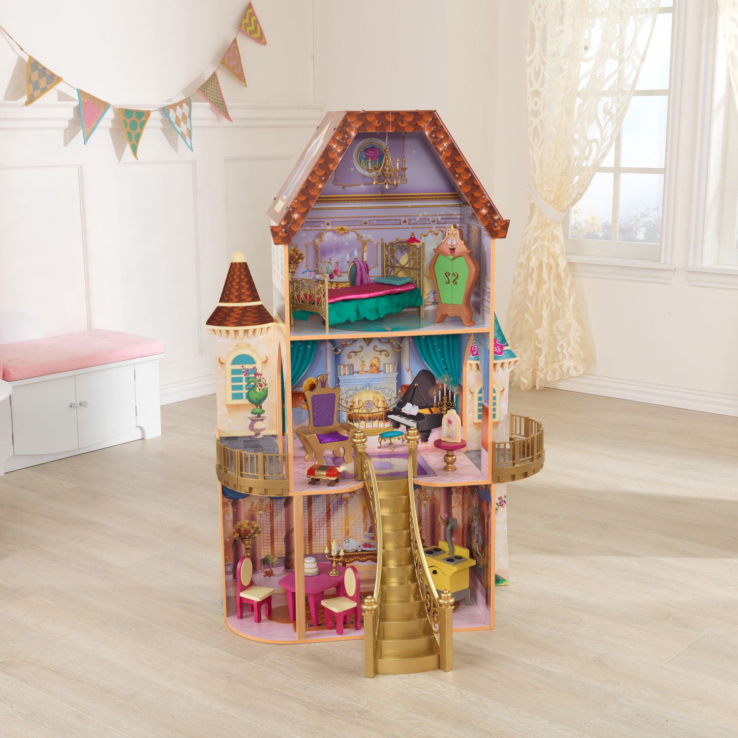 Beauty and the hot sale beast doll house