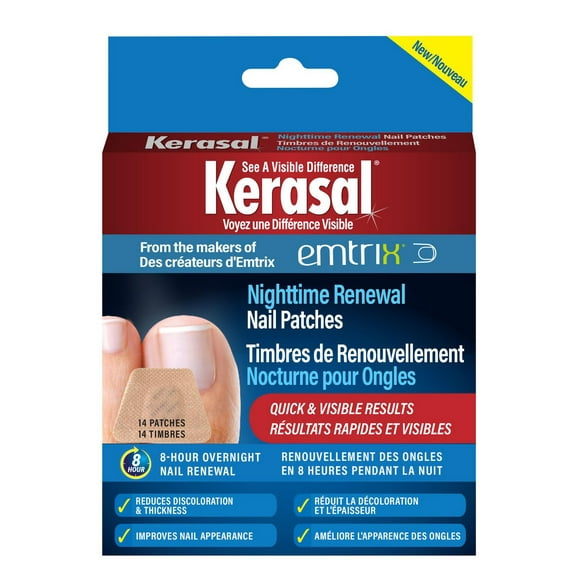 Kerasal Nighttime Renewal Nail Patches, Reduces Discoloration & Thickness, Improves Nail Appearance