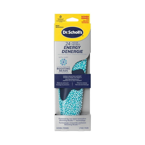 Les semelles intérieures polyvalentes de 24 heures d’énergie de Dr. Scholl’s®, femme de 6 à 10
