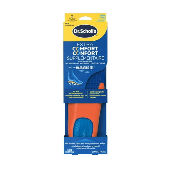 Dr. Scholl's® Extra Comfort All-Day Insoles with Massaging Gel®, Mens Sizes 8-14