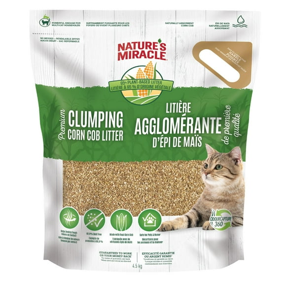 LITIÈRE AGGLOMÉRANTE DE MAÏS NATURE'S MIRACLE