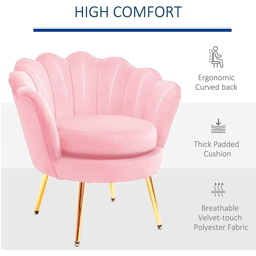 Baby pink accent chair hotsell