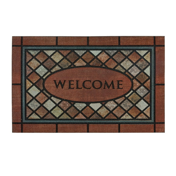 Mohawk Home Stone Land Brown 1'11" X 2'11" Door Mat