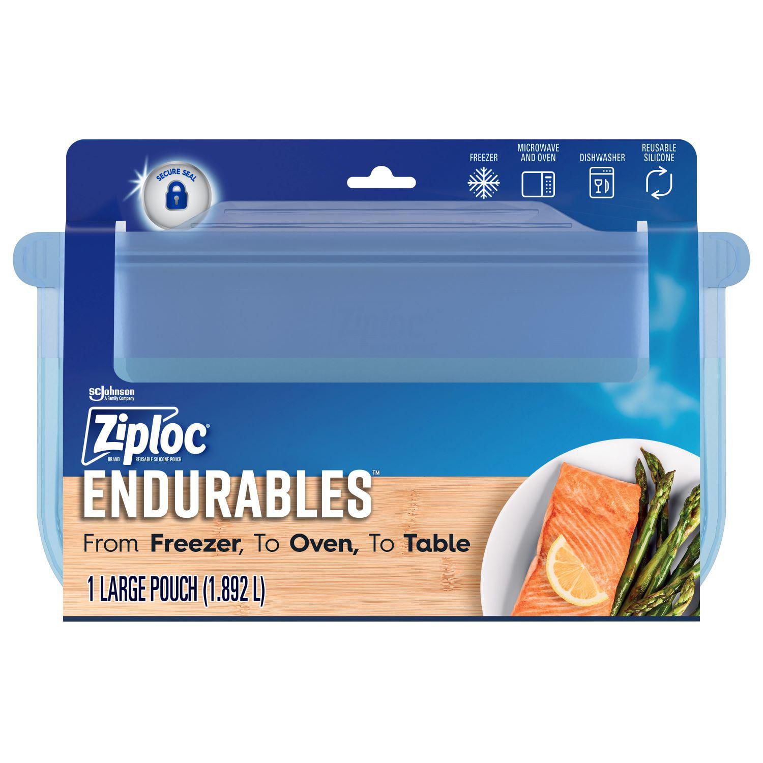 Ziploc Endurables Large Pouch 1892mL Reusable Silicone